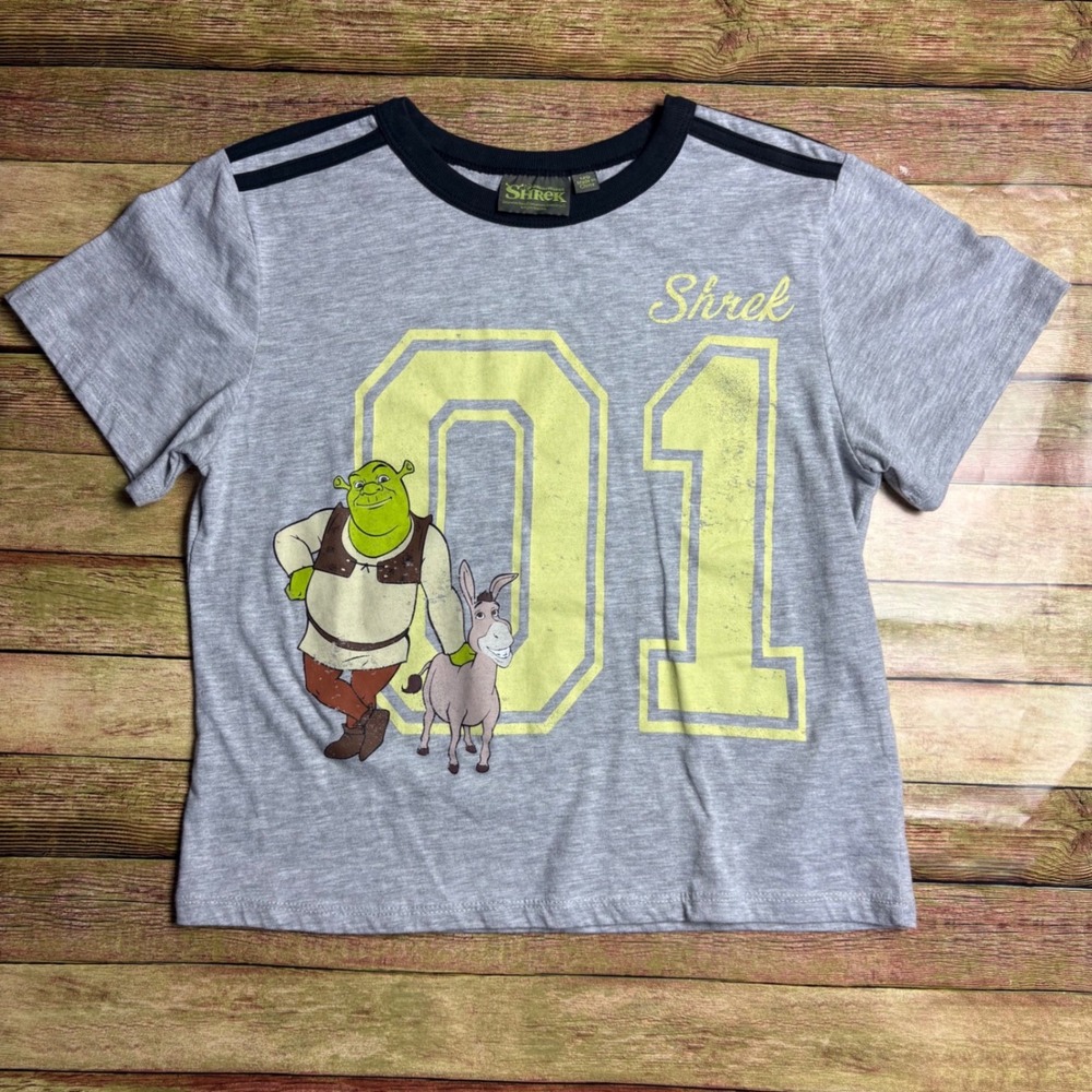 vtg y2k shrek movie graphic ringer tee